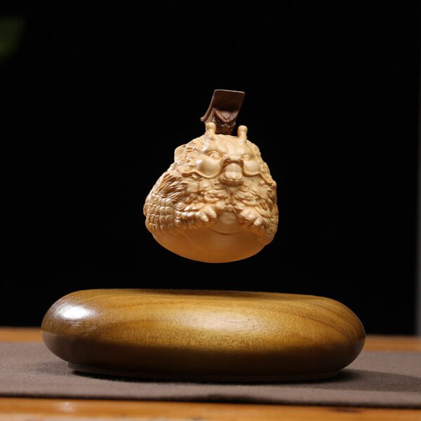 Magnetic Levitation Carved Wooden Decoration: Zodiac - Dragon