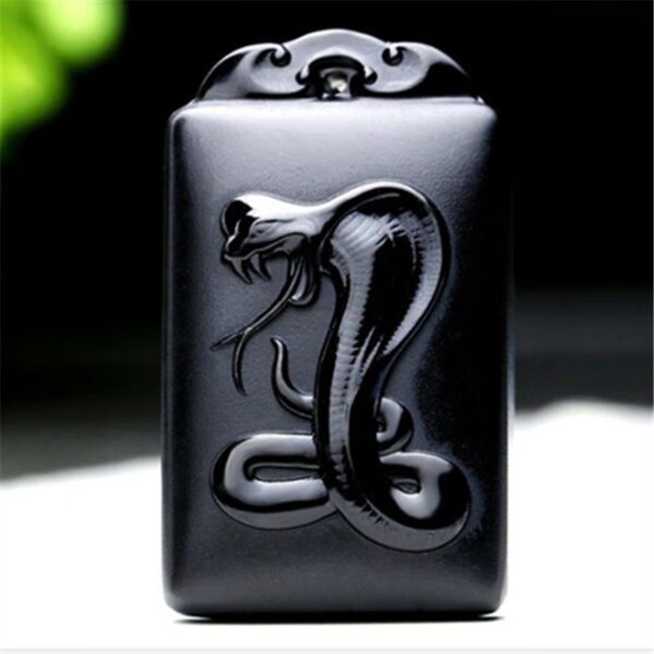 Natural Hetian Ink Jade Nephrite Carved Fengshui Zodiac Snake Pendant Amulet