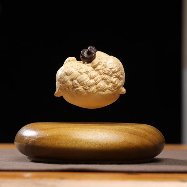 Magnetic Levitation Carved Wooden Decoration: Zodiac - Goat
