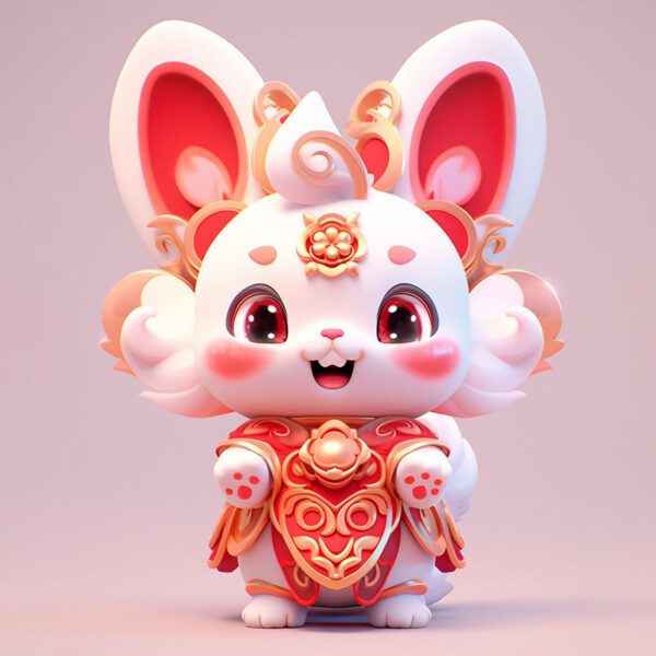 Creative Zodiac :  Rabbit - 8cm