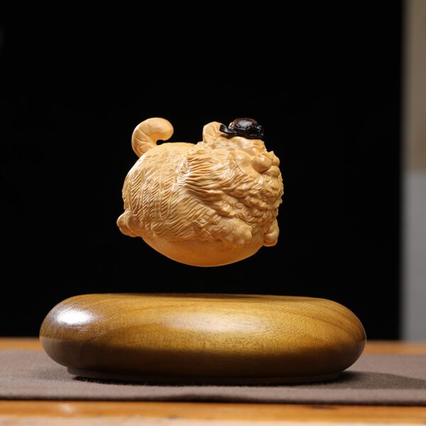 Magnetic Levitation Carved Wooden Decoration: Zodiac - Tiger