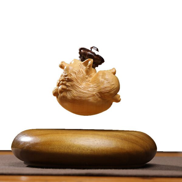 Magnetic Levitation Carved Wooden Decoration: Zodiac - Dogs