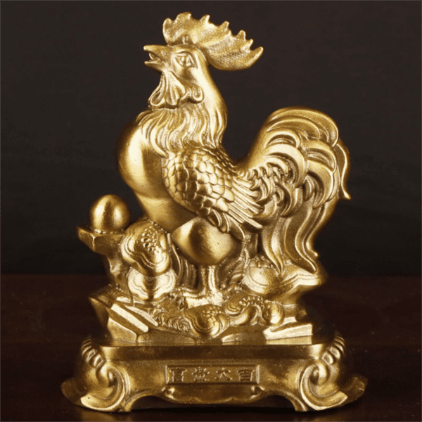 Brass Decoration: Zodiac - Rooster - 12cm*8cm*15cm