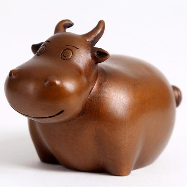 Ancient red copper decoration: zodiac - Ox