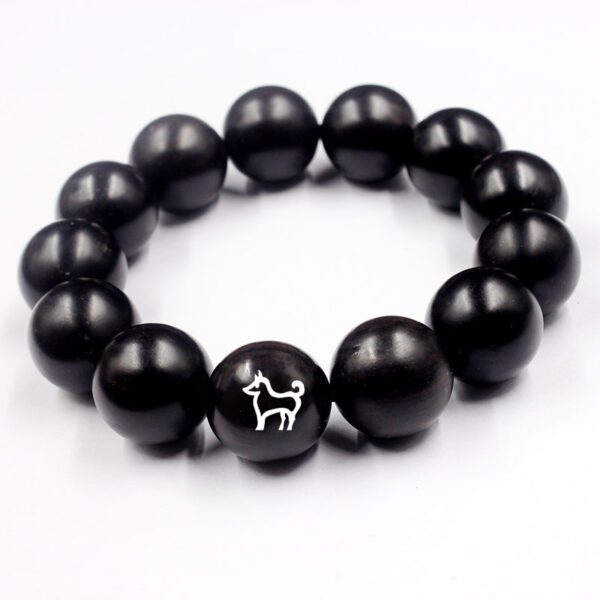 Ebony Bracelet - Dog, 15mm