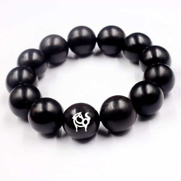 Ebony Silver Bracelet: Zodiac - Horse - 15mm