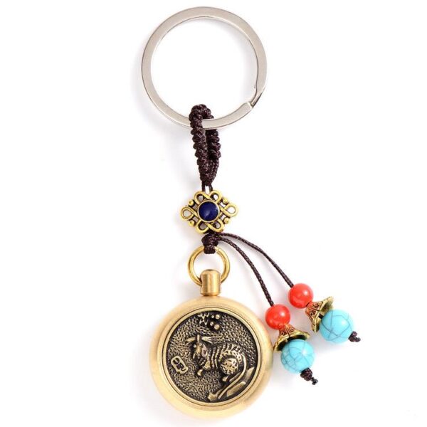 Brass Rotary Key Chain, Car key Pendant - Mice