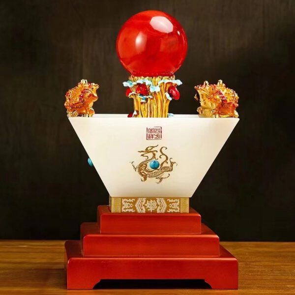 Golden Cornucopia Crystal Ball Ornament