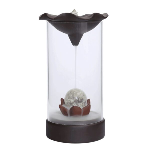 Backflow Incense Burner Windproof Cover LED Light Aroma treatment Stove Home Decoration