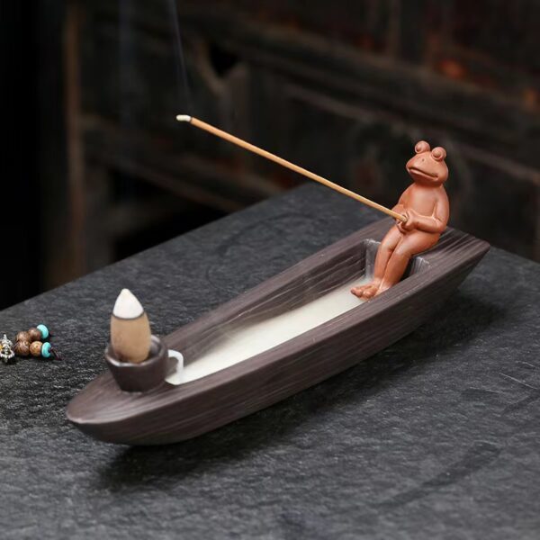 Frog (Thread Stick) Reverse Flow Incense Burner