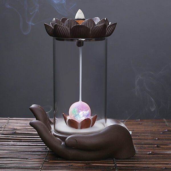 Buddha's Hand Lotus Flower Reversing Incense Burner