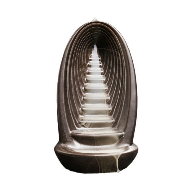 High mountains and running water flow backward incense burner