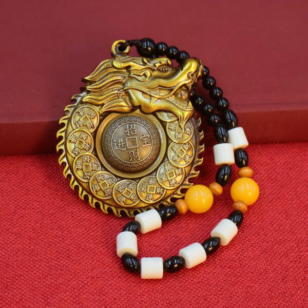 Brass Dragon Plaque Handmade Transit Pendant
