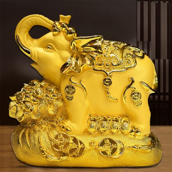 Ruyi Yuanbao Water-Absorbing Auspicious Elephant Ornament Money Jar