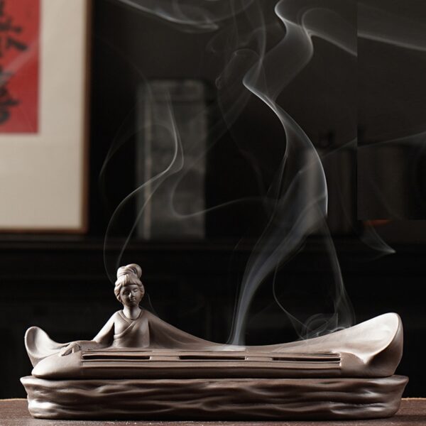 Lady Fiddler Incense Burner Decoration