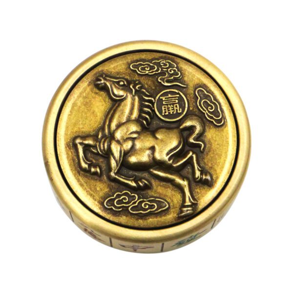 Brass Immediately Woo Immediately Win Handle Piece Ornament Rotating Mahjong Fingertip Gyro