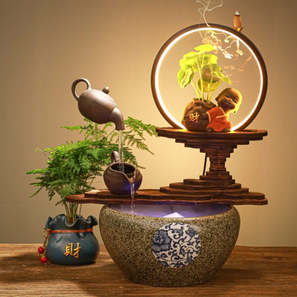 Fortune Hanging Pot Water Fountain Decoration