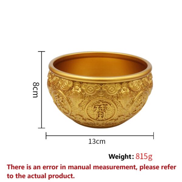 Brass Treasure Pot Incense Burner Golden Toad Wealth Attracting Ornament Money Pots - Small